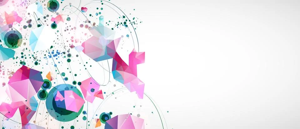 Template for science and technology presentation. Plexus style background. イラスト素材