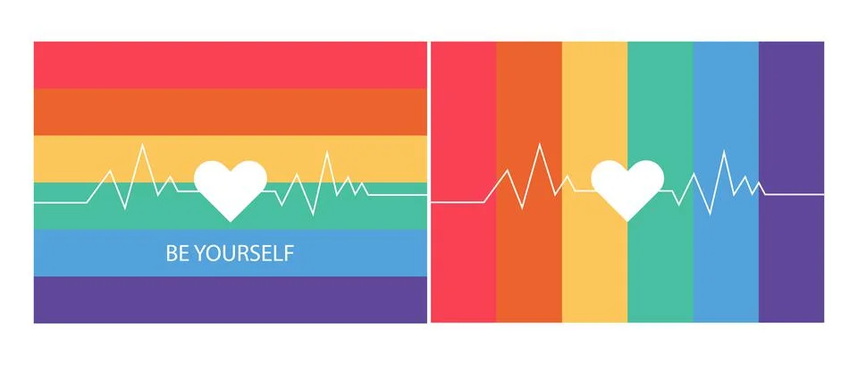 Template set for pride Stock Illustration