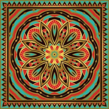 Template for shawl. Stock Illustration