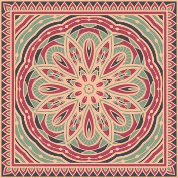 Template for shawl. Stock Illustration