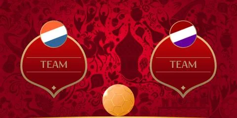 Template for soccer match, vector illustration Stock Illustration