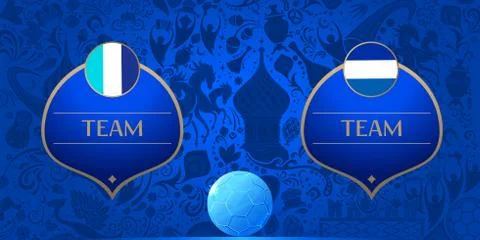 Template for soccer match, vector illustration Stock-Illustration