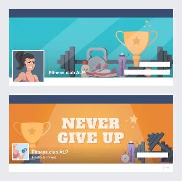 The template for the social network. Illustrazione stock