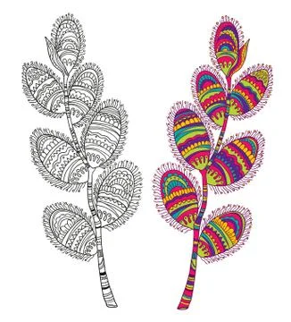 Template of spring greens card Stock Illustration