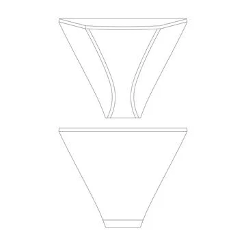 Template string bikini underwear vector illustration flat design outline cl.. Stock Illustration