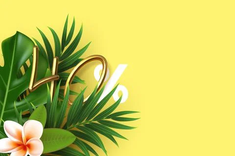 Template for summer discount. Illustrazione stock