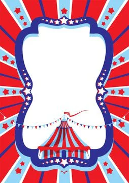 Template with tent Stock Illustration