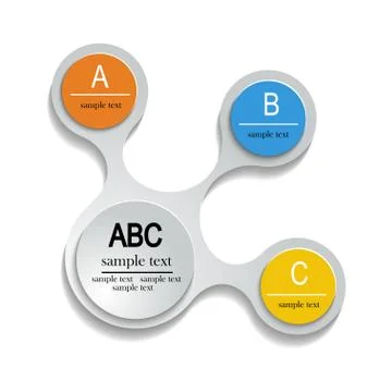 Template for the text with circles Stock Illustration