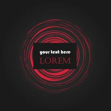 Template for text. Red on black background. Abstract modern template  Stock Illustration