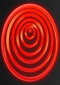 Template for the text red circles on a black background. Illustrazione stock