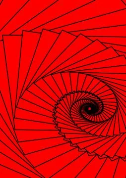 Template for text vector red spiral on a black background. Stock Illustration