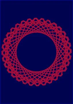 Template for the text vector round portrait frame. イラスト素材