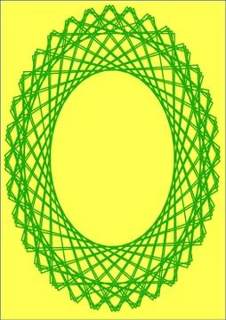 Template for the text vector round portrait frame. Illustrazione stock