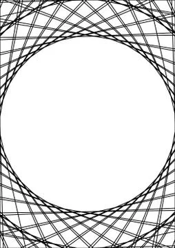 Template for the text vector round portrait frame. Illustrazione stock