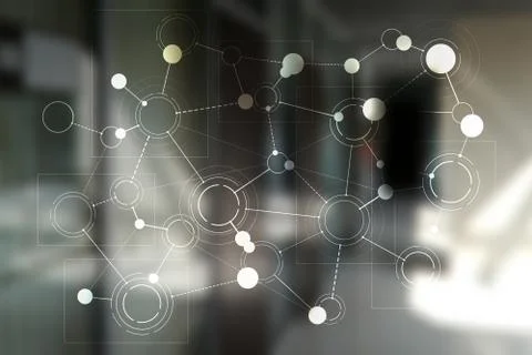 Template for text, Virtual screen Background with icons. Business concept. Фото