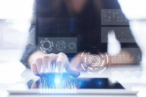 Template for text, Virtual screen Background. Business, internet technology and Фото
