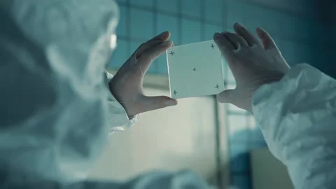 Template for tracking with tracking points of a laboratory assistant in a Stock Footage 133077788