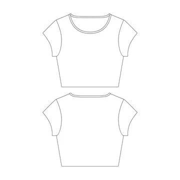 Template training tee vector illustration flat design outline clothing coll.. Stock Illustration