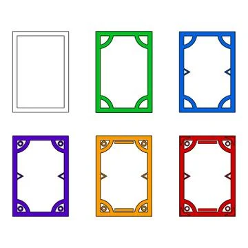 Template of User Interface for Mobile Applications, Cards, Games. Vector. Stock Illustration