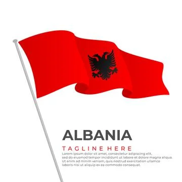 Template vector Albania flag modern design Stock Illustration
