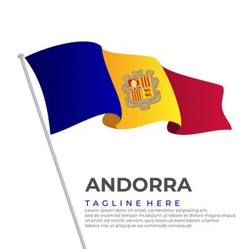 Template vector Andorra flag modern design Stock Illustration