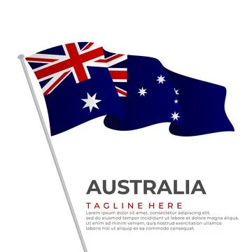 Template vector Australia flag modern design Stock Illustration