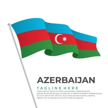 Template vector Azerbaijan flag modern design Stock Illustration