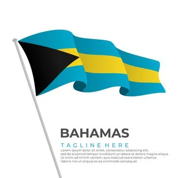 Template vector Bahamas flag modern design Stock Illustration