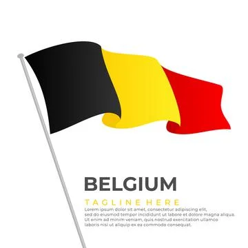 Template vector Belgium flag modern design Stock Illustration