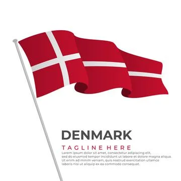 Template vector Denmark flag modern design Stock Illustration