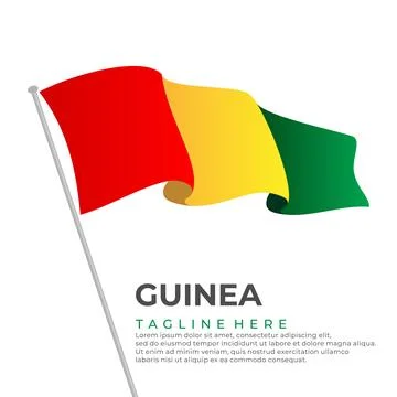Template vector Guinea flag modern design Stock Illustration