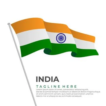 Template vector India flag modern design Stock Illustration