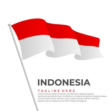 Template vector Indonesia flag modern design Stock Illustration