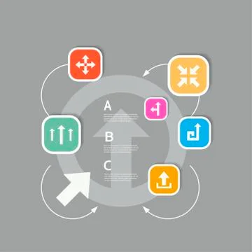 Template vector infographics set. Abstract concept design Illustrazione stock