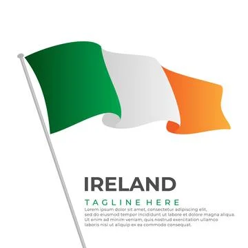 Template vector Ireland flag modern design Stock-Illustration