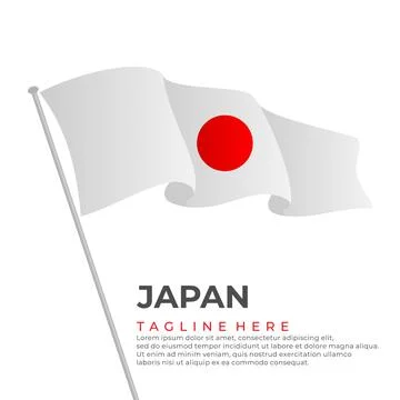 Template vector Japan flag modern design Stock Illustration