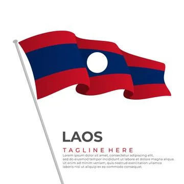 Template vector Laos flag modern design Stock Illustration