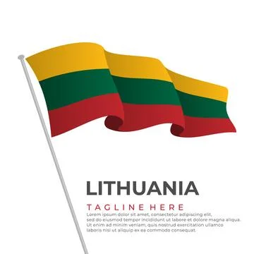 Template vector Lithuania flag modern design Stock Illustration
