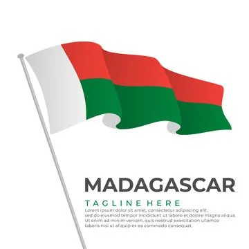 Template vector Madagascar flag modern design Stock Illustration