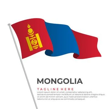 Template vector Mongolia flag modern design Stock Illustration