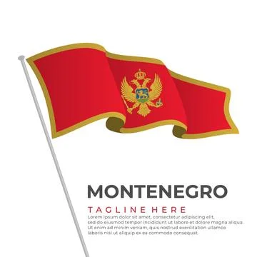 Template vector Montenegro flag modern design Stock Illustration