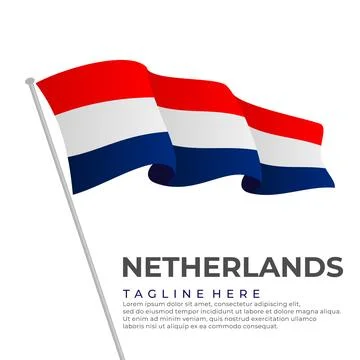 Template vector Netherlands flag modern design Stock Illustration