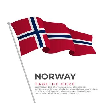 Template vector Norway flag modern design Stock Illustration