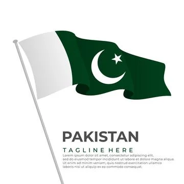 Template vector Pakistan flag modern design Stock Illustration