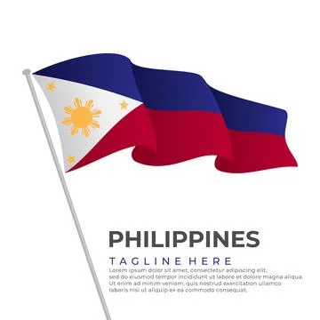 Template vector Philippines flag modern design Illustrazione stock