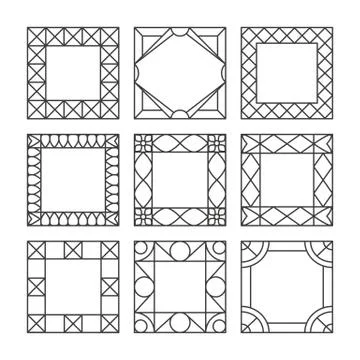 Template vector photo frames Stock Illustration