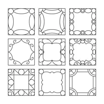 Template vector photo frames Stock Illustration