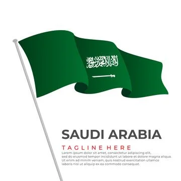 Template vector Saudi Arabia flag modern design Stock Illustration