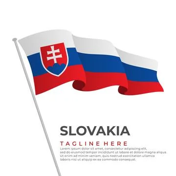 Template vector Slovakia flag modern design Stock Illustration