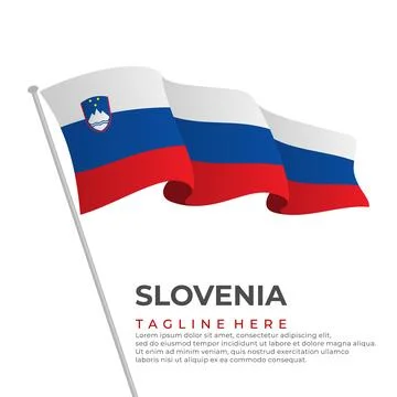 Template vector Slovenia flag modern design Stock Illustration